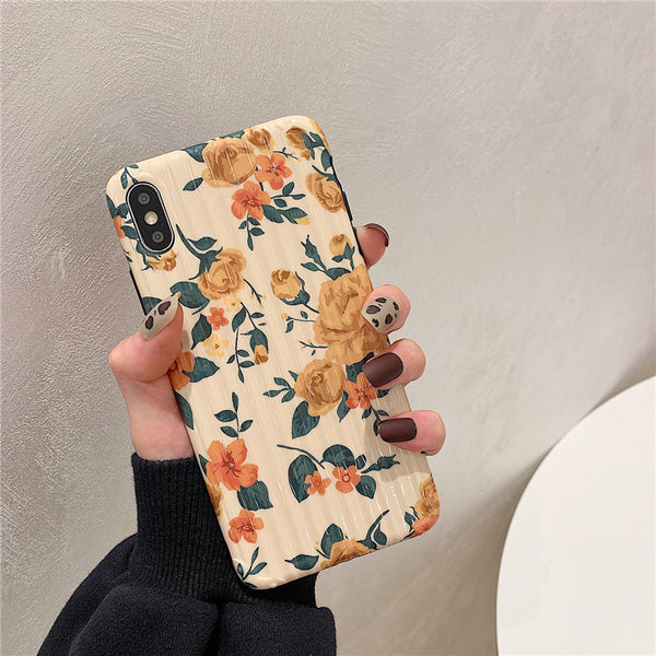 Fashionable And Simple French Flower Phone Case