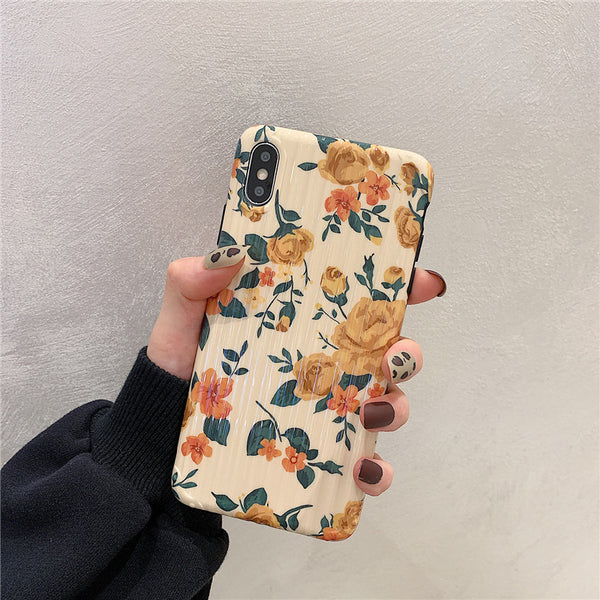 Fashionable And Simple French Flower Phone Case