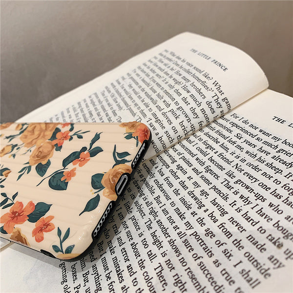 Fashionable And Simple French Flower Phone Case