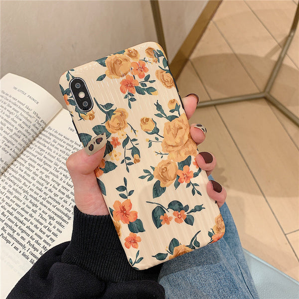 Fashionable And Simple French Flower Phone Case