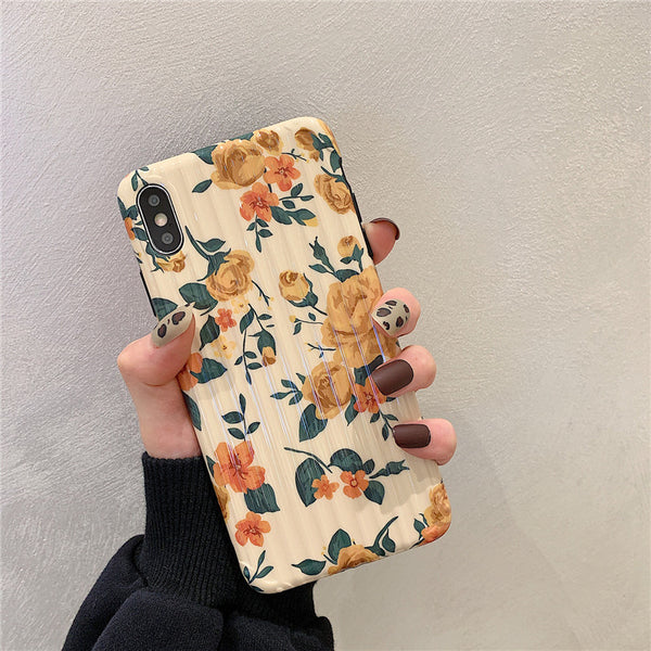 Fashionable And Simple French Flower Phone Case